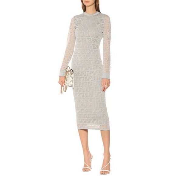 NWT FENDI FF Pattern Midi Dress - Picture 2 of 6